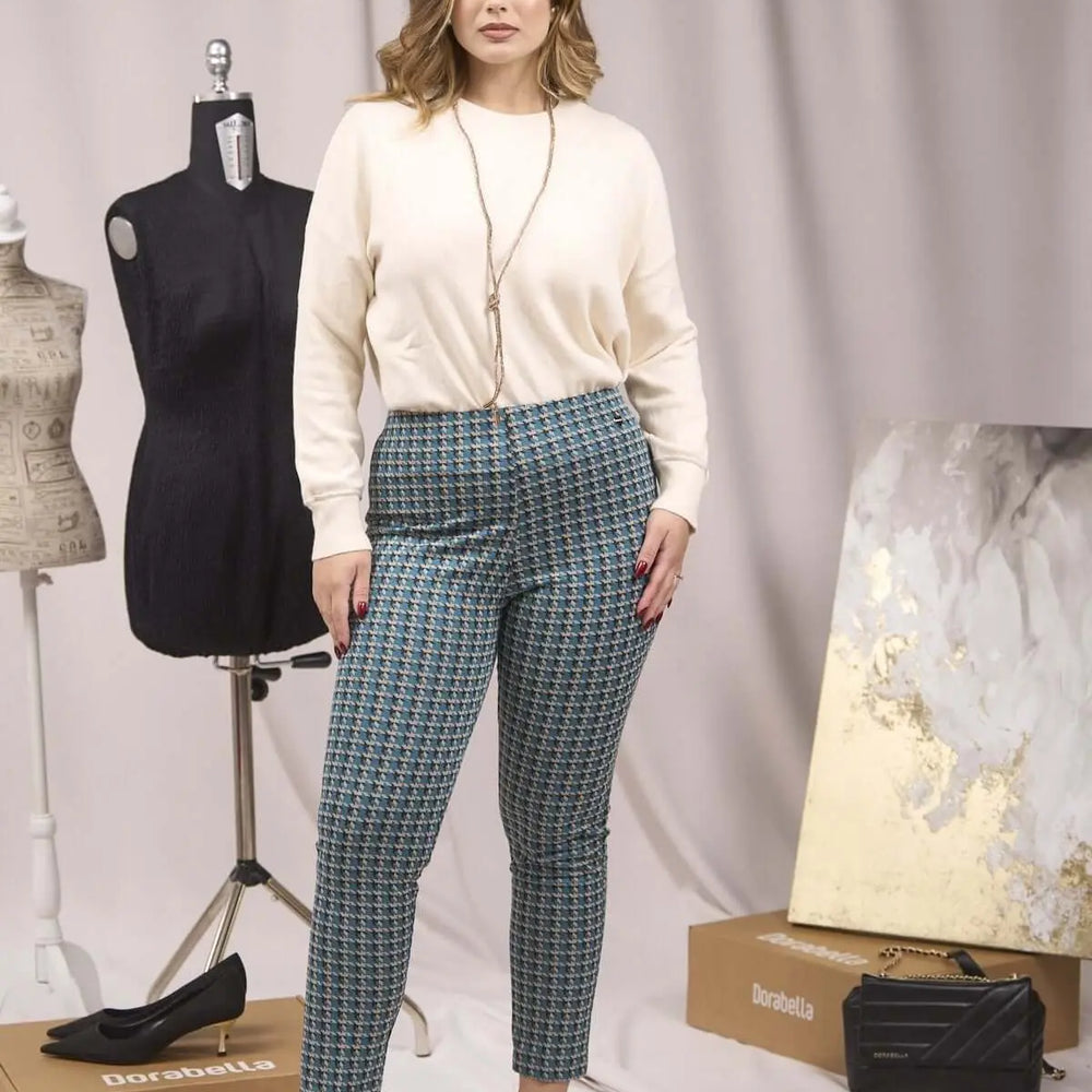 Pantaloni slim fit fantasia OTTANIO DORABELLA XXL