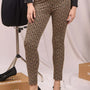 Pantaloni slim fit fantasia con spacchetti CAMMELLO DORABELLA