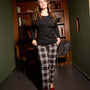 Pantaloni slim fit in tartan ROSSO DORABELLA 52