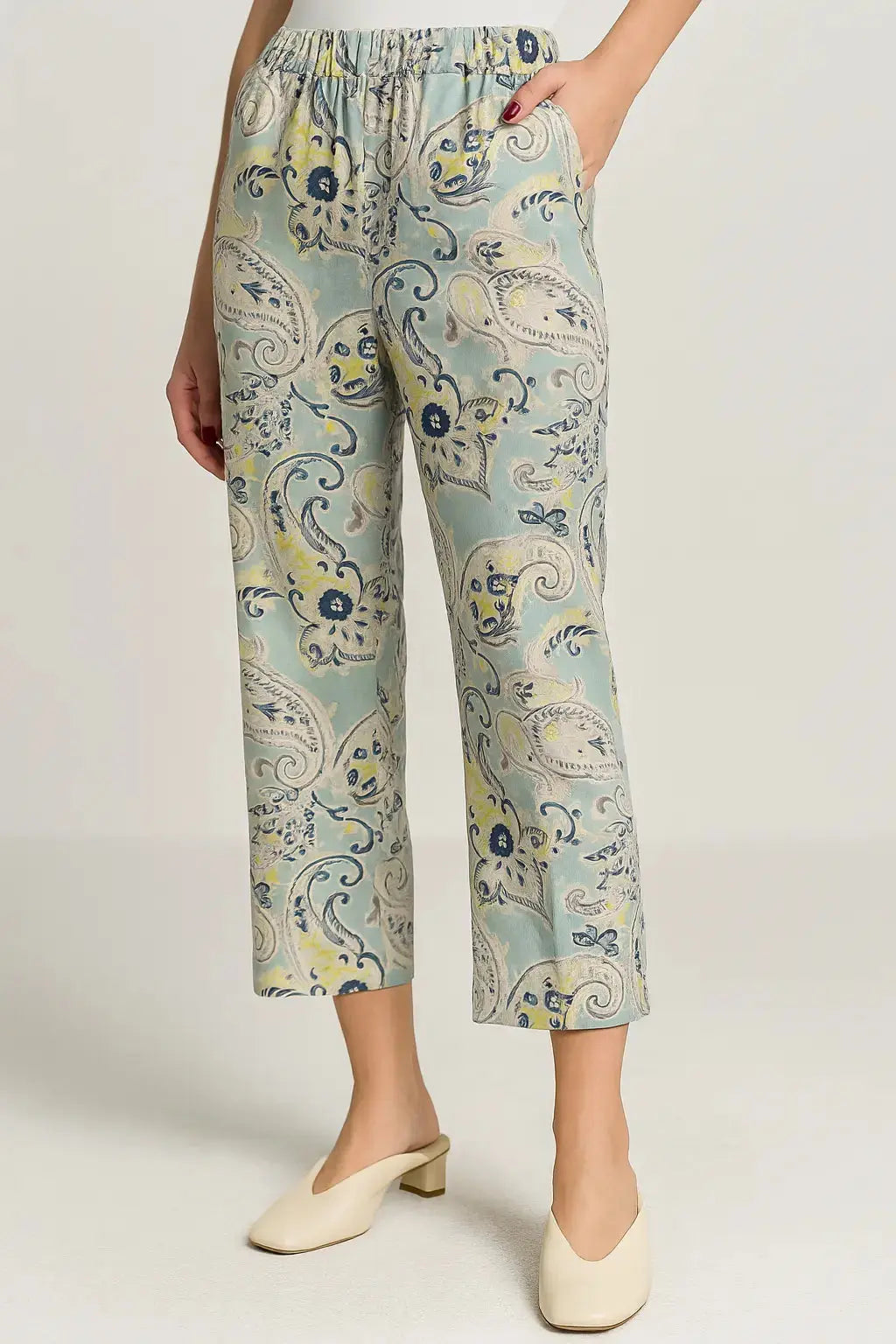 Pantaloni stampati con tasche e vita elastica DORABELLA