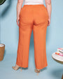 Pantapalazzo in cotone in tinta unita con coulisse elastica ARANCIO DORABELLA PIU'