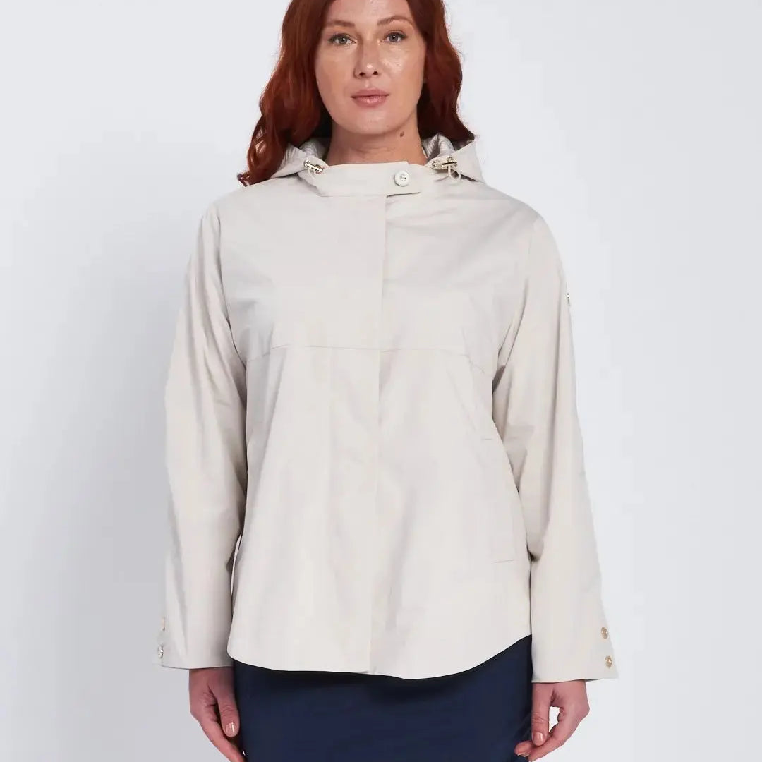 Parka con cappuccio regolabile e chiusura nascosta AVORIO DORABELLA PIU' 49