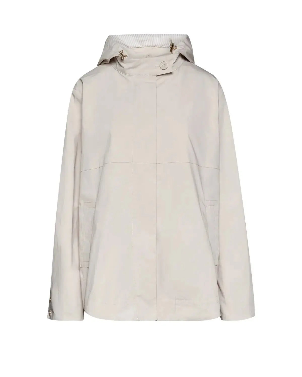 Parka con cappuccio regolabile e chiusura nascosta AVORIO DORABELLA PIU'