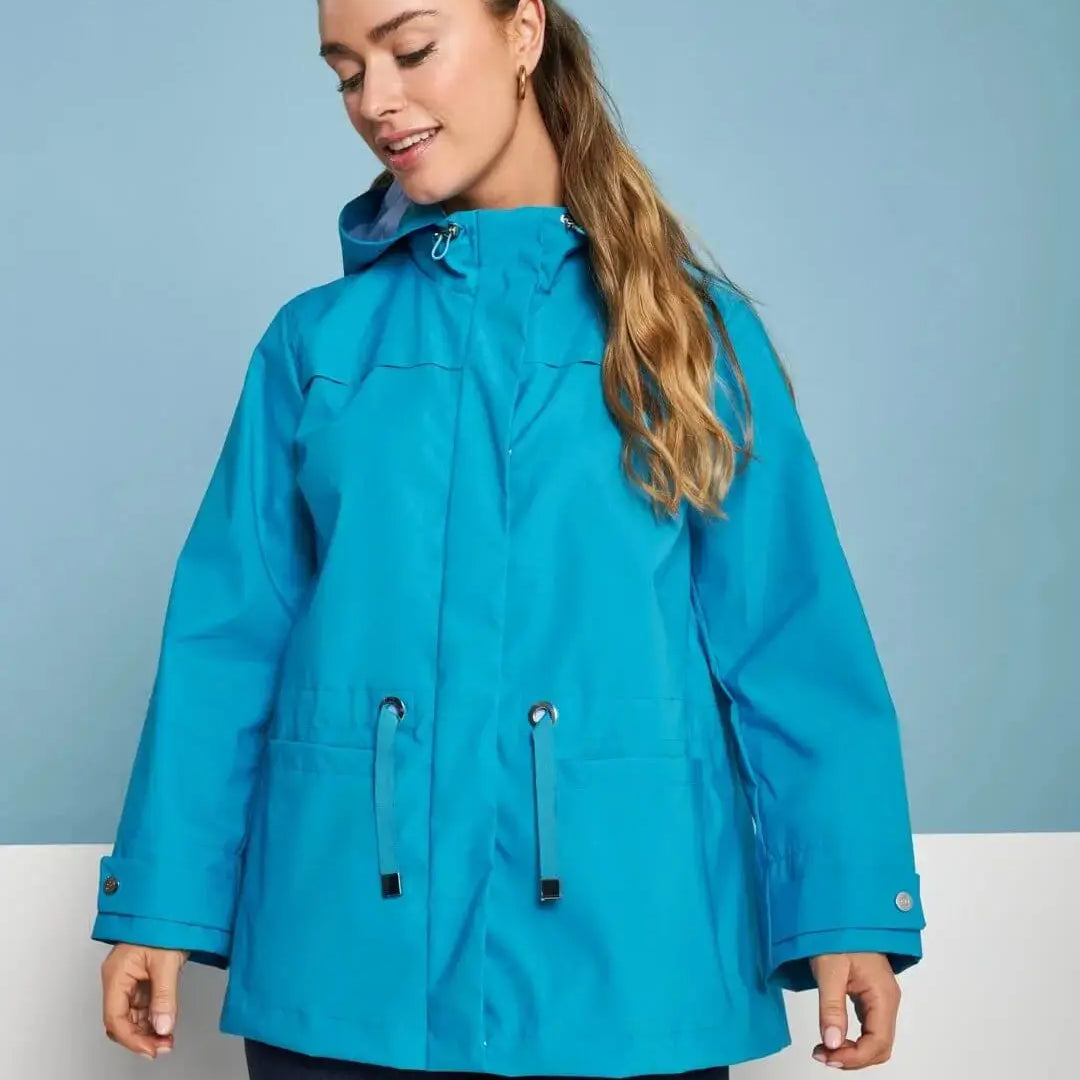 Parka leggero in nylon con cappuccio TURCHESE DORABELLA XXL