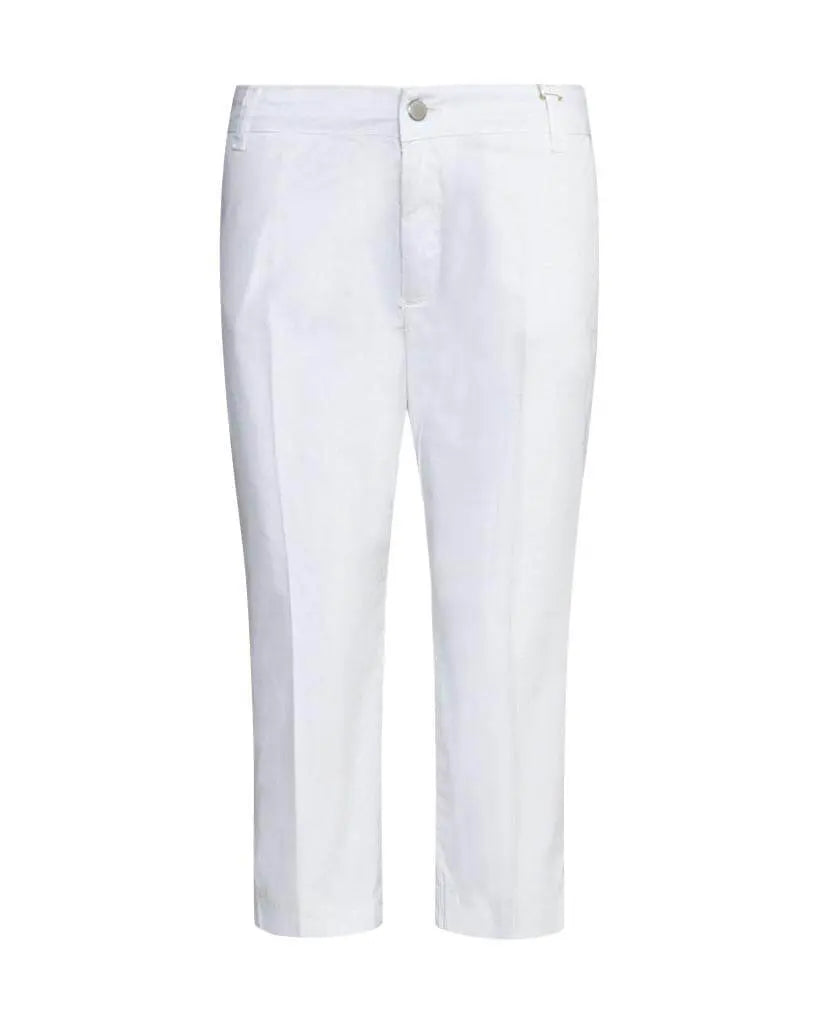 Pinocchietto in twill di cotone elasticizzato BIANCO DORABELLA