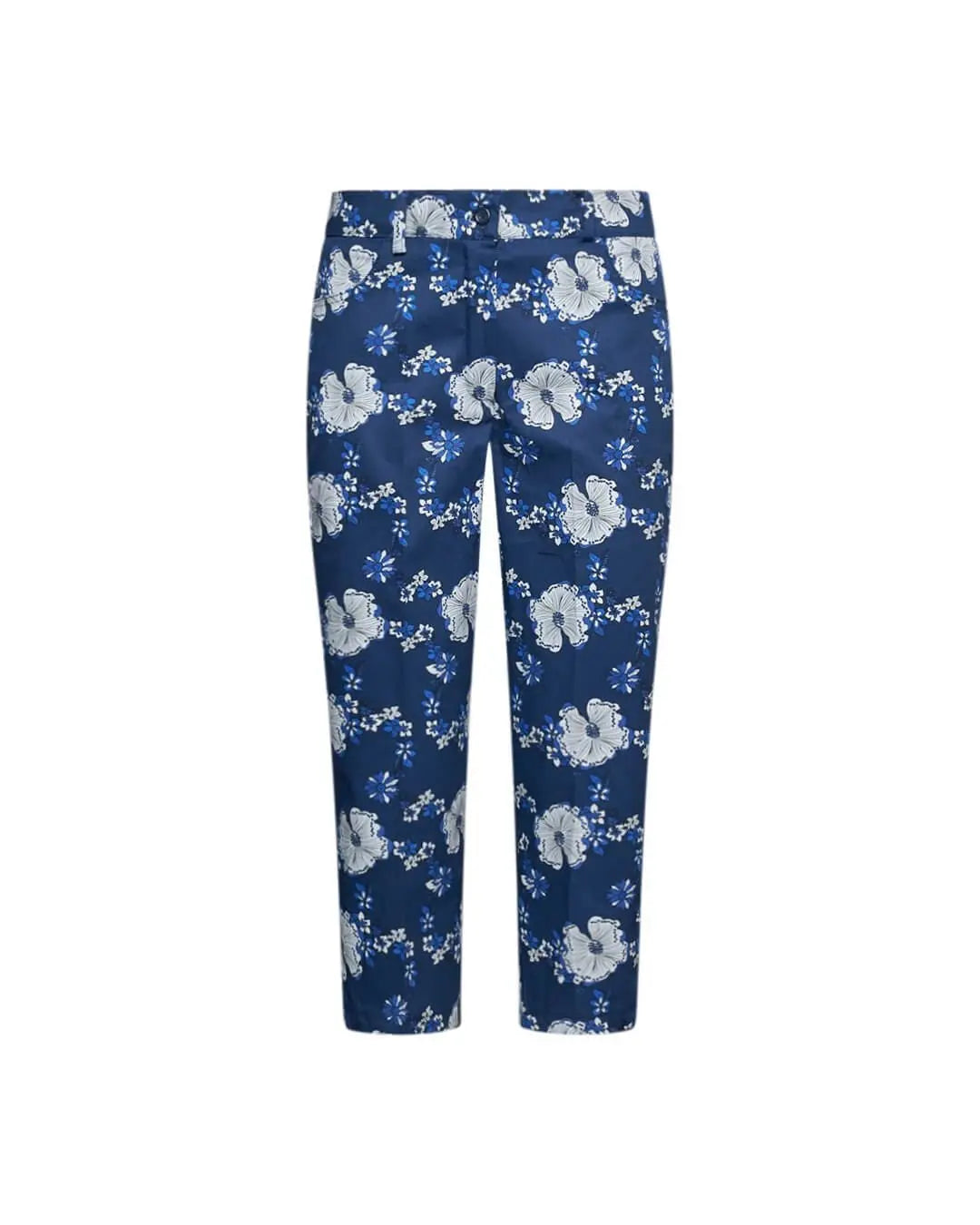 Pinocchietto in twill di cotone elasticizzato con fantasia floreale. BLUETTE DORABELLA