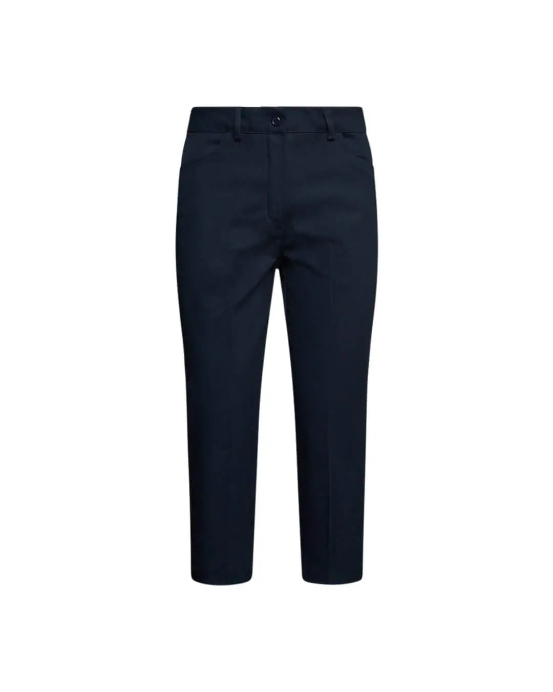 Pinocchietto in twill di cotone elasticizzato tinta unita con chiusura zip. BLU DORABELLA