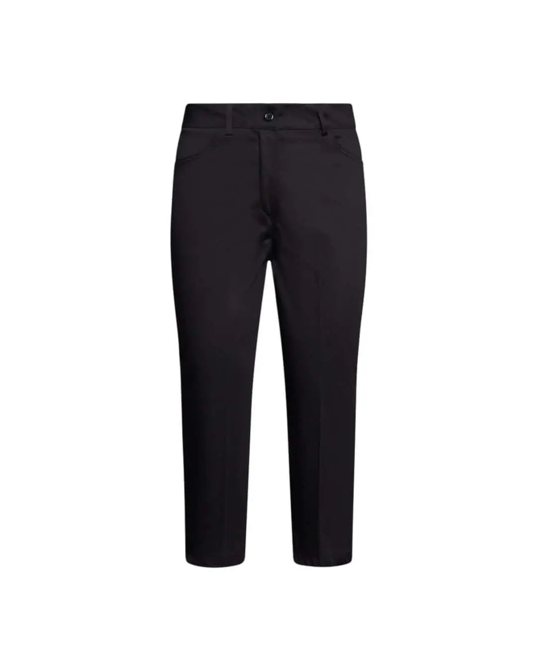 Pinocchietto in twill di cotone elasticizzato tinta unita con chiusura zip. NERO DORABELLA