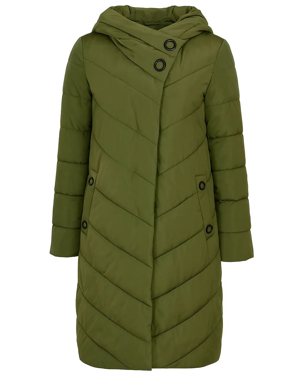 Piumino con cappuccio DORABELLA XL / Verde oliva