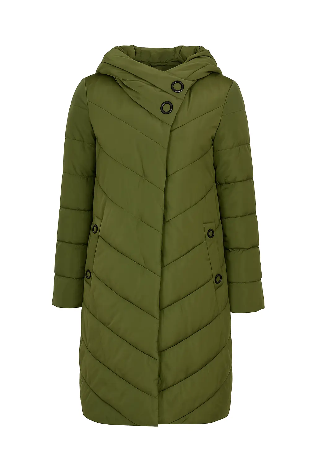 Piumino con cappuccio DORABELLA XL / Verde oliva