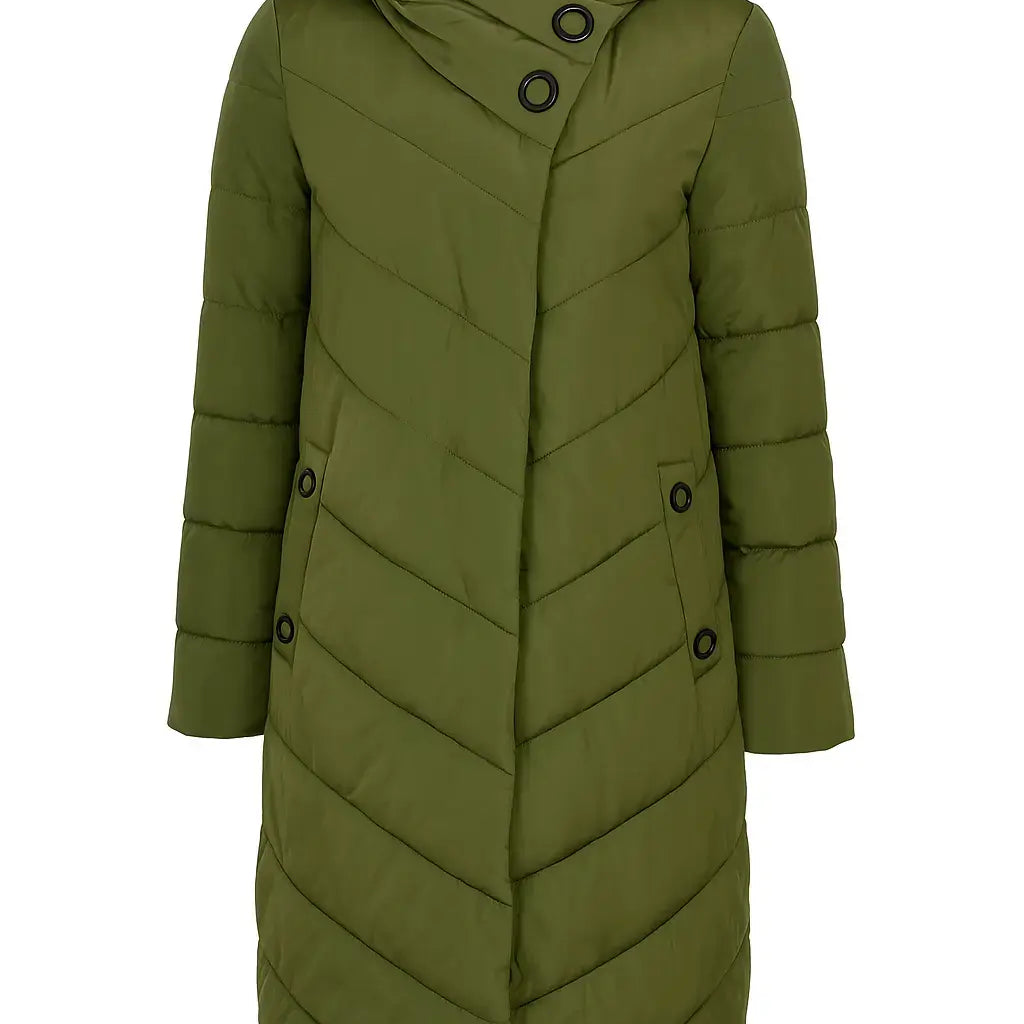 Piumino con cappuccio DORABELLA XL / Verde oliva