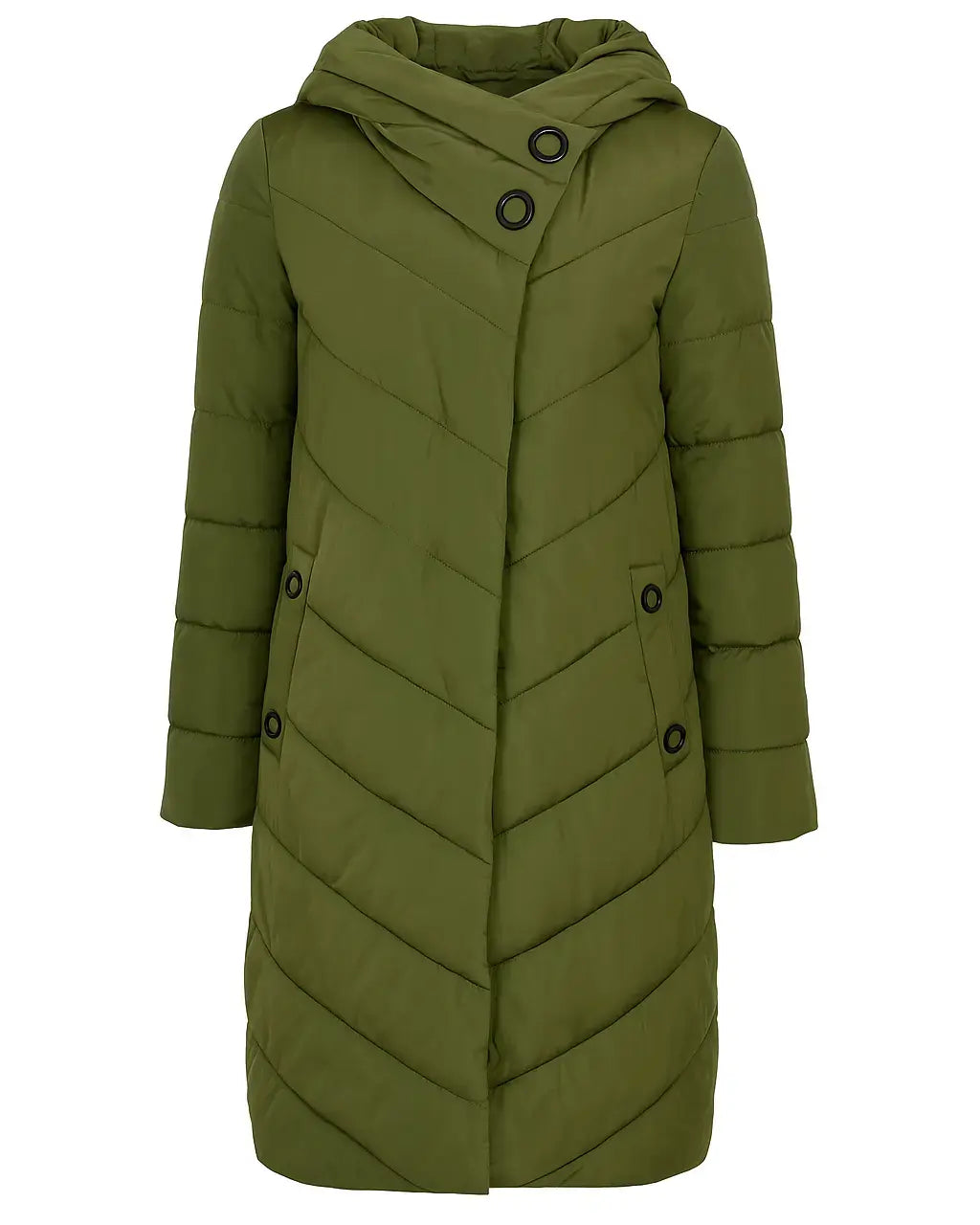 Piumino con cappuccio DORABELLA XL / Verde oliva