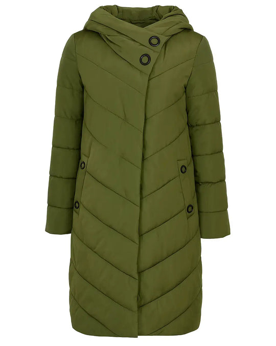Piumino con cappuccio DORABELLA XL / Verde oliva