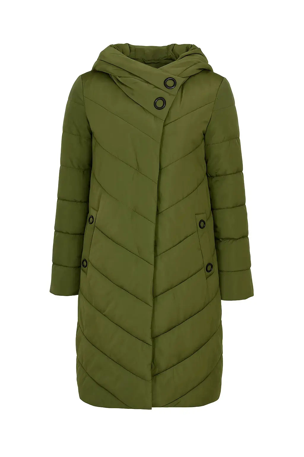 Piumino con cappuccio DORABELLA XL / Verde oliva