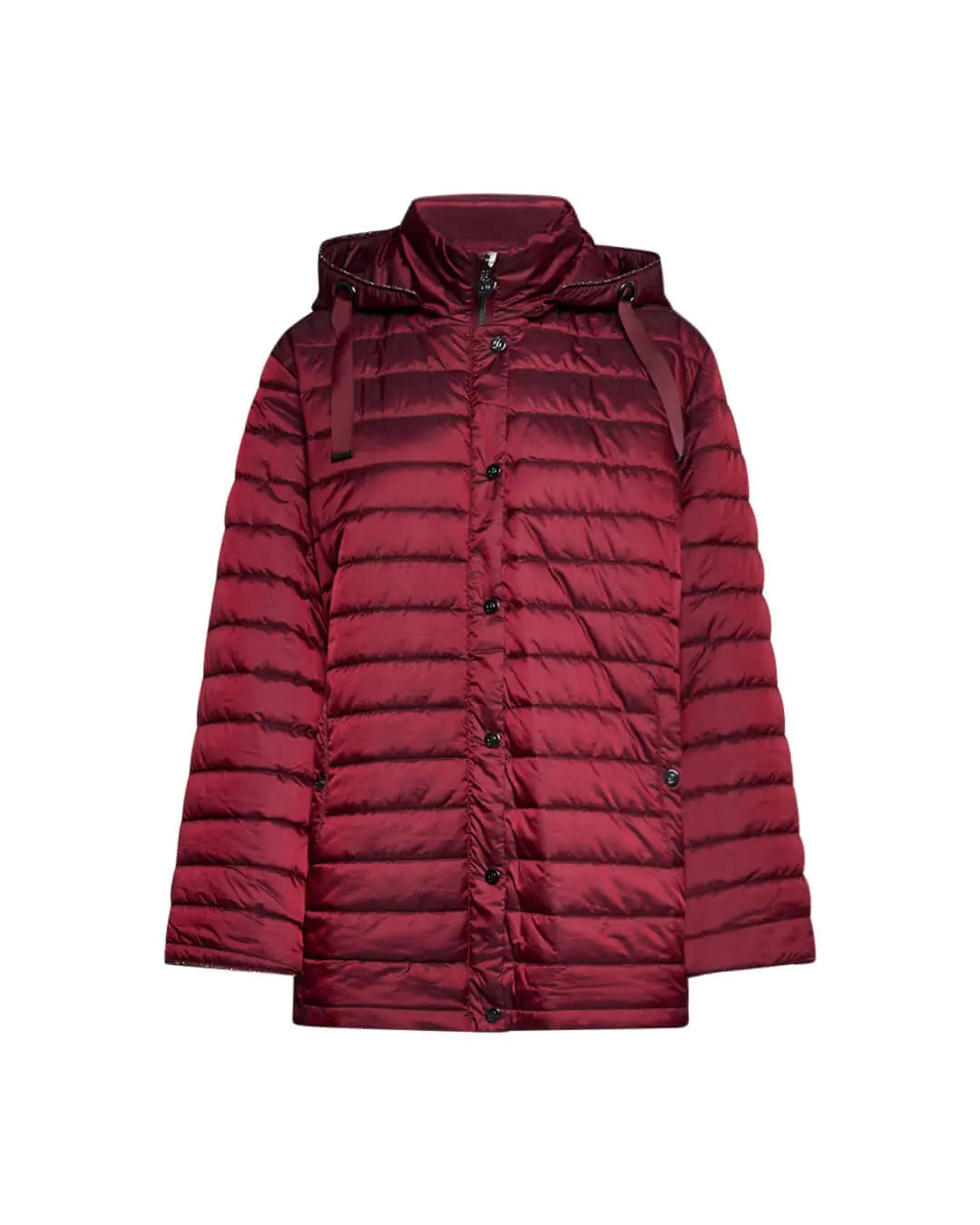 Piumino con cappuccio, zip e bottoni BURGUNDY DORABELLA EASY PIÙ