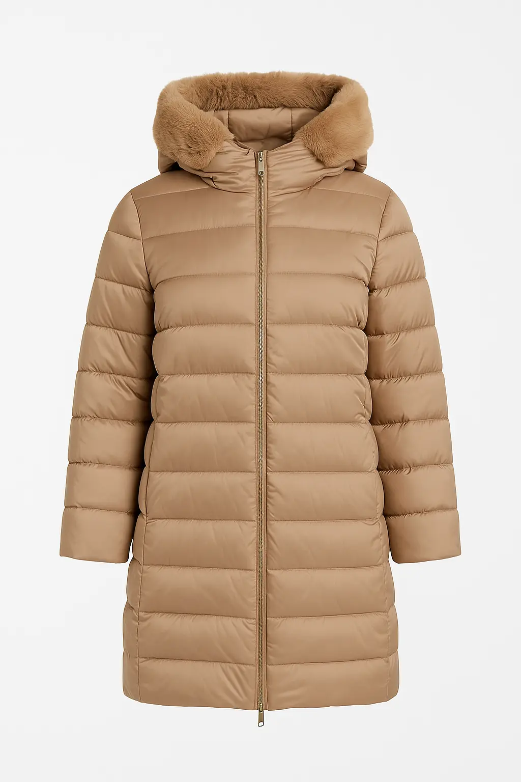 Piumino con tessuto traslucido DORABELLA XXL / Beige rose