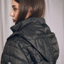 Piumino leggero in nylon trapuntato con cappuccio NERO DORABELLA EASY