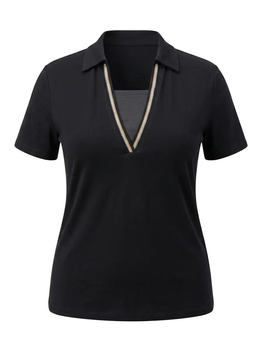 Polo con dettaglio scollo DORABELLA PIU'