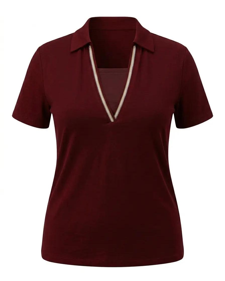 Polo con dettaglio scollo DORABELLA PIU'