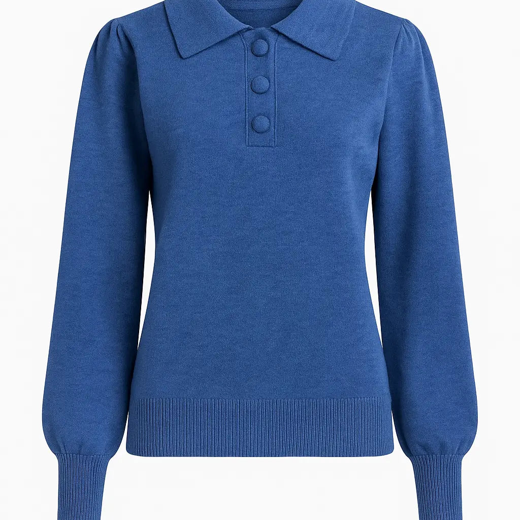 Polo in maglia con bottoni ricoperti DORABELLA