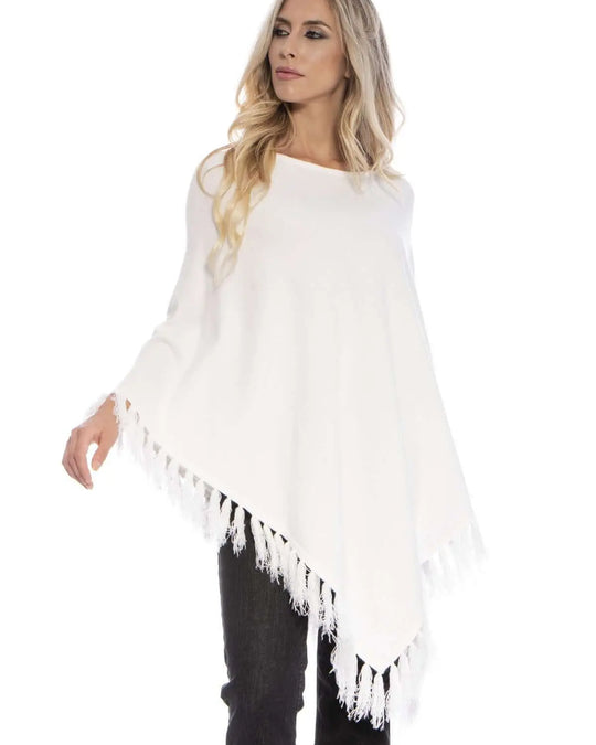 Poncho frange OFF WHITE DORABELLA