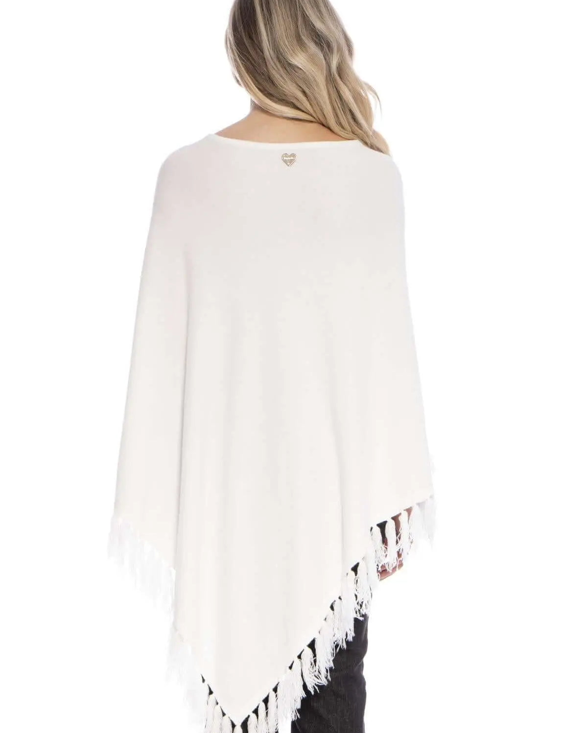 Poncho frange OFF WHITE DORABELLA