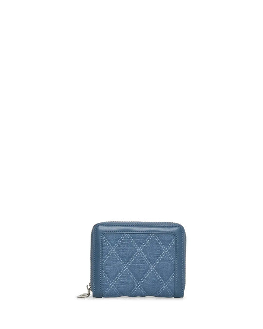 Portafogli in denim trapunatato con zip esterna DENIM DORABELLA UNICO