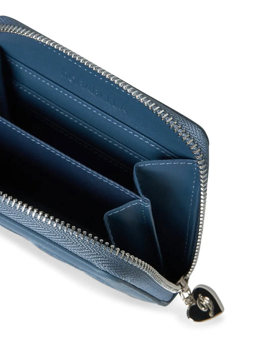 Portafogli in denim trapunatato con zip esterna DENIM DORABELLA