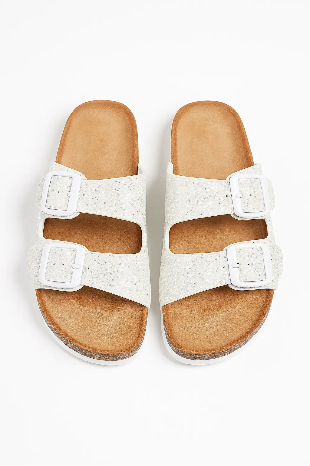 Sandalo glitterato con doppia fibbia Dorabella