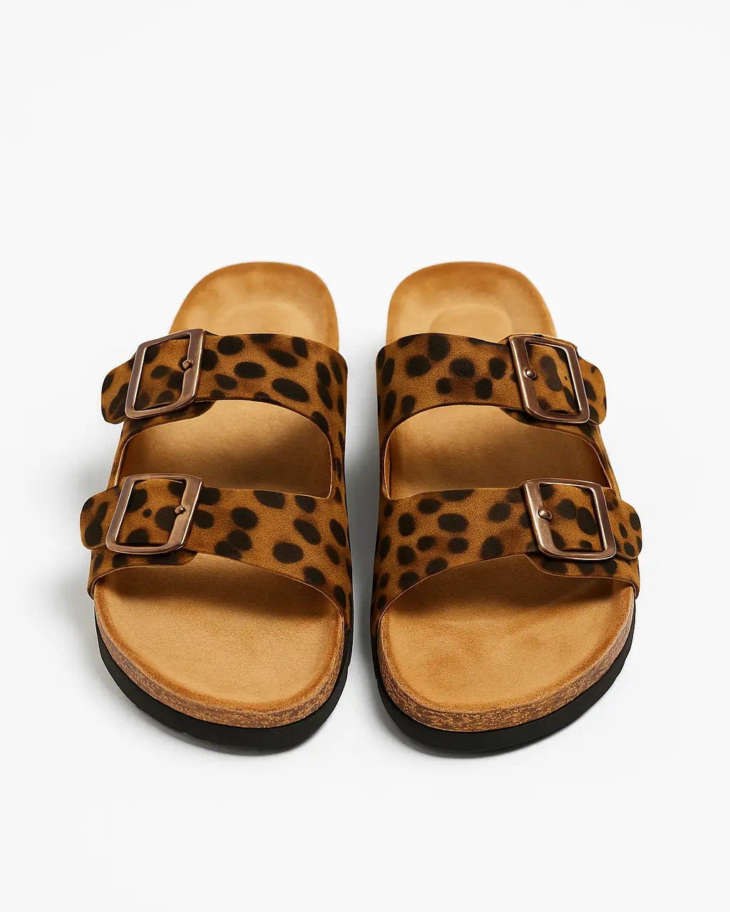 Sandalo in suede con doppia fibbia Dorabella