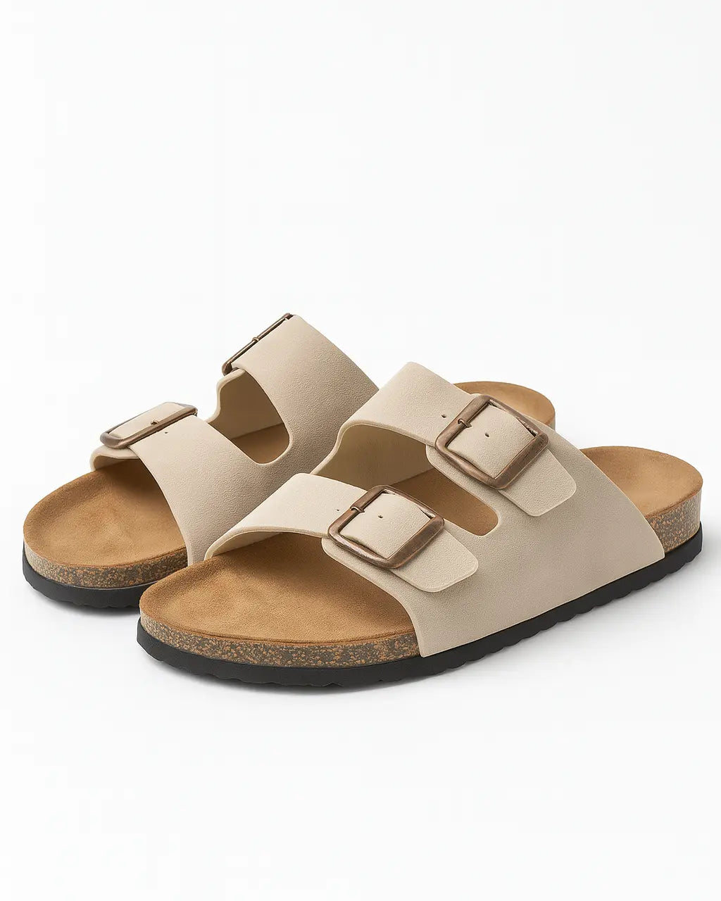 Sandalo in suede con doppia fibbia Dorabella