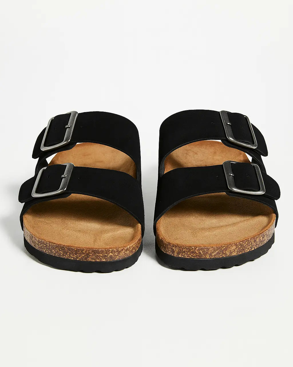 Sandalo in suede con doppia fibbia Dorabella