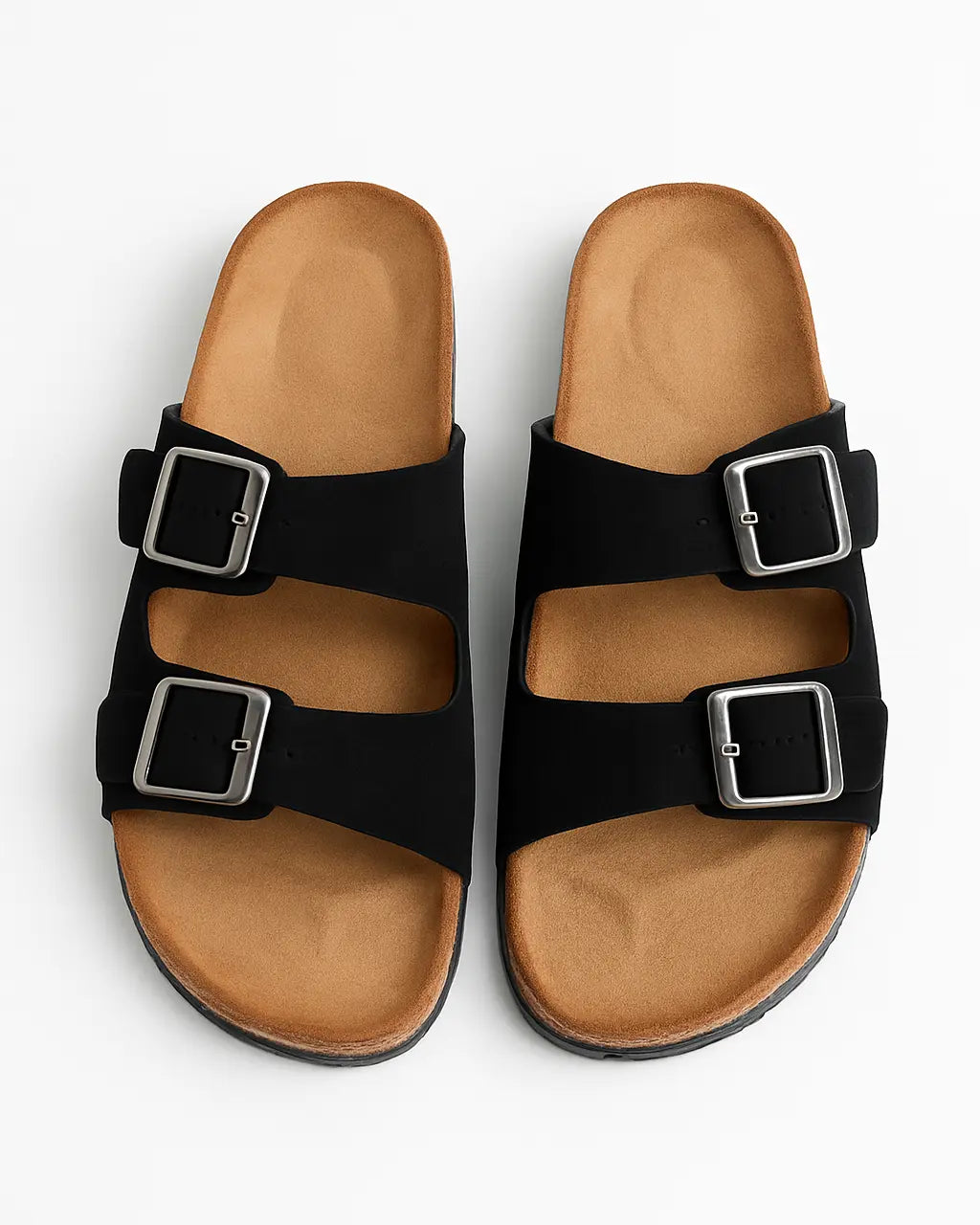 Sandalo in suede con doppia fibbia Dorabella