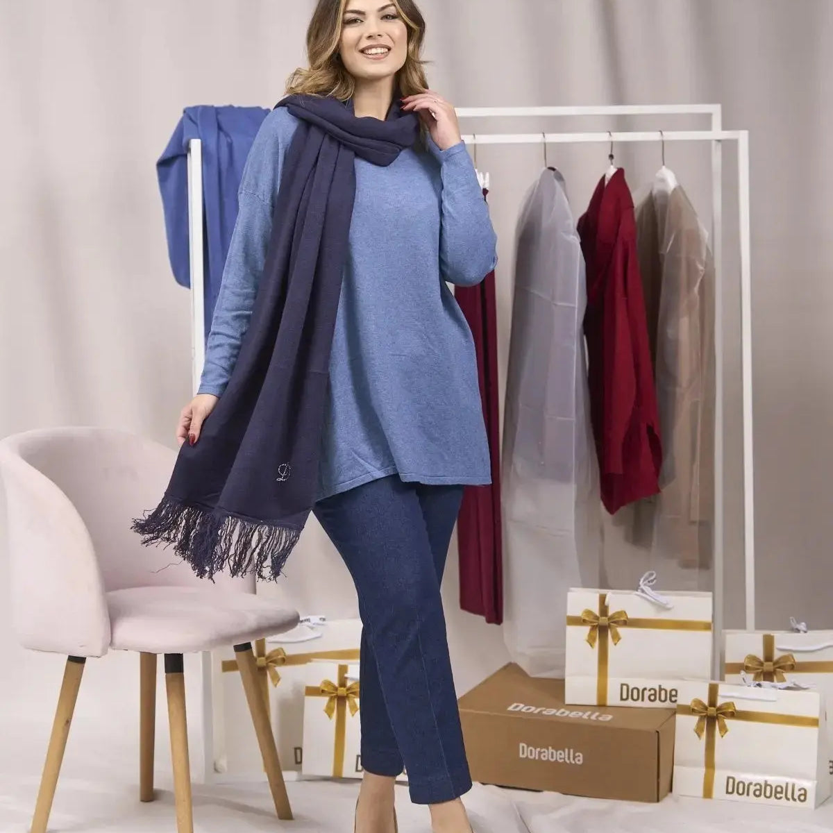 Sciarpa Easy BLU DORABELLA EASY Un