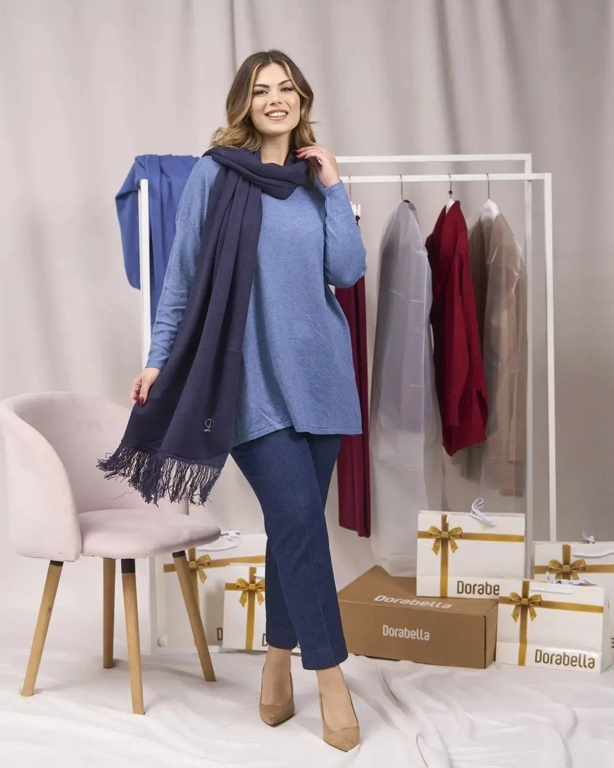 Sciarpa Easy BLU DORABELLA EASY Un