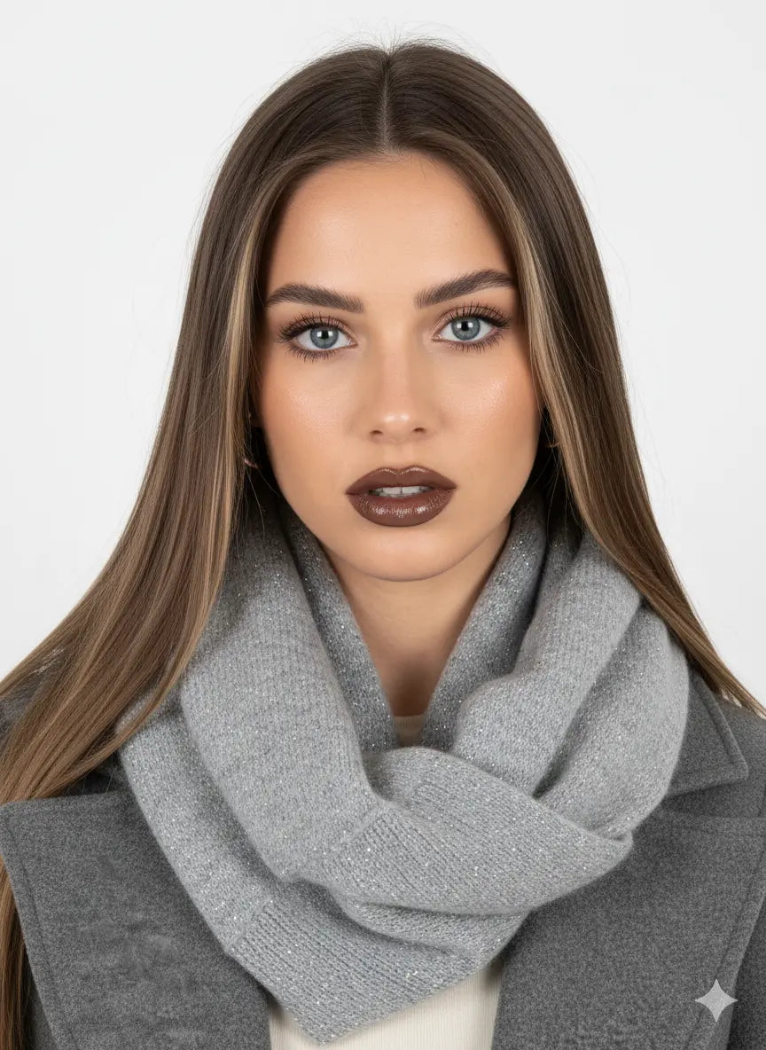 Sciarpa in maglia con micro paillettes Dorabella