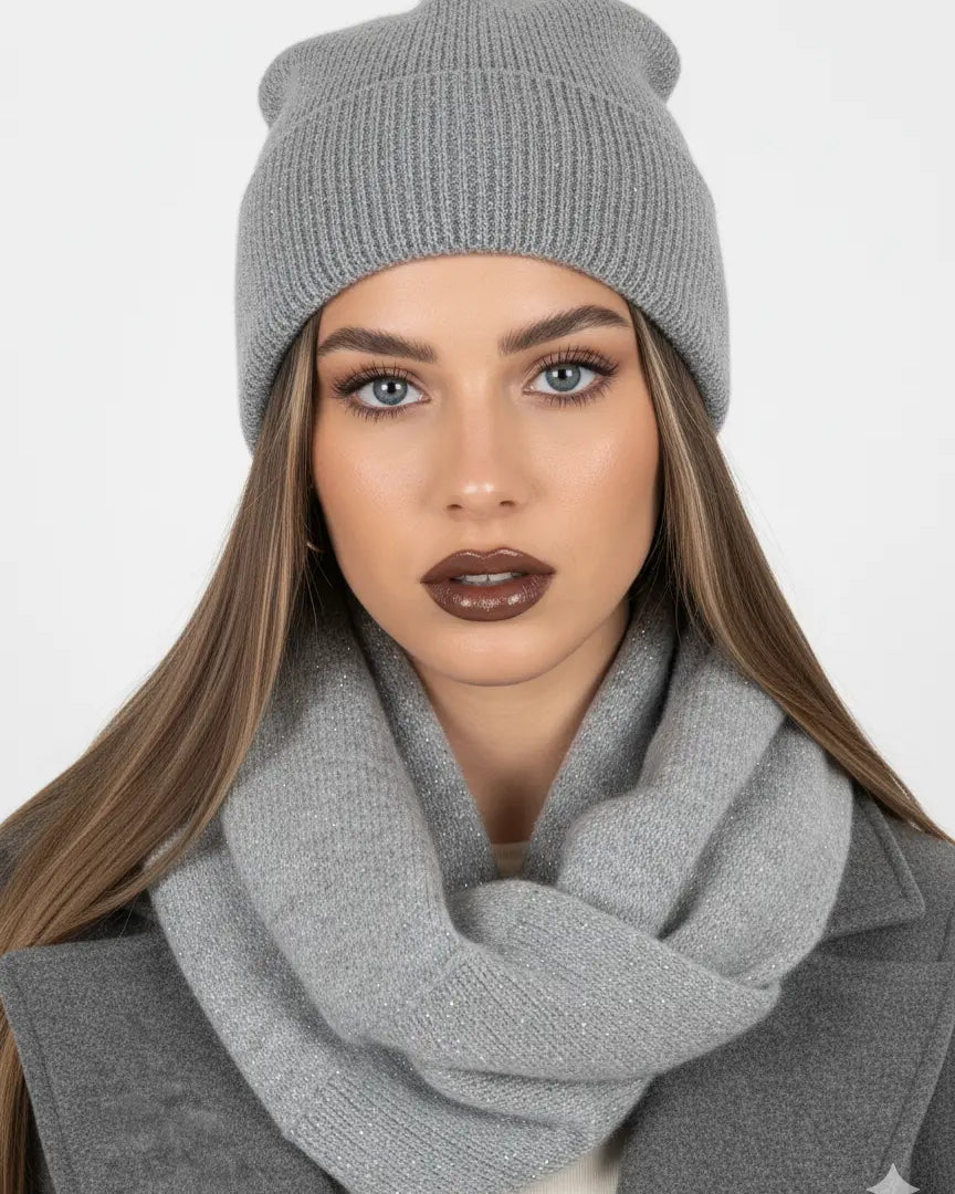 Sciarpa in maglia con micro paillettes Dorabella