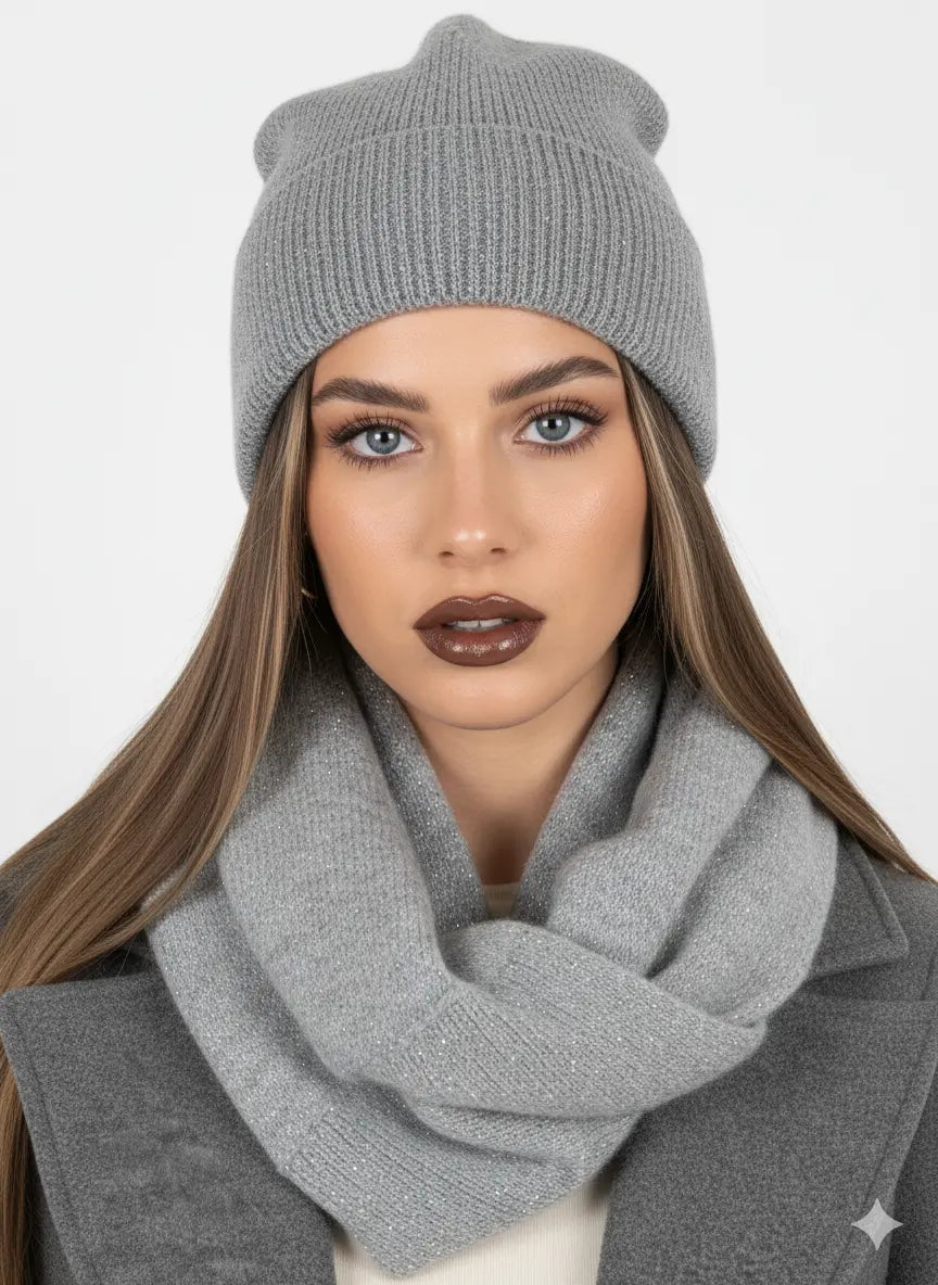 Sciarpa in maglia con micro paillettes Dorabella