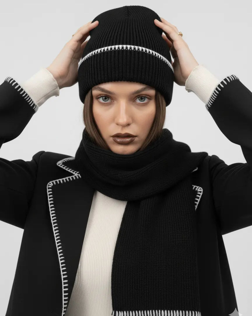 Sciarpa in maglia punto cavallo Dorabella