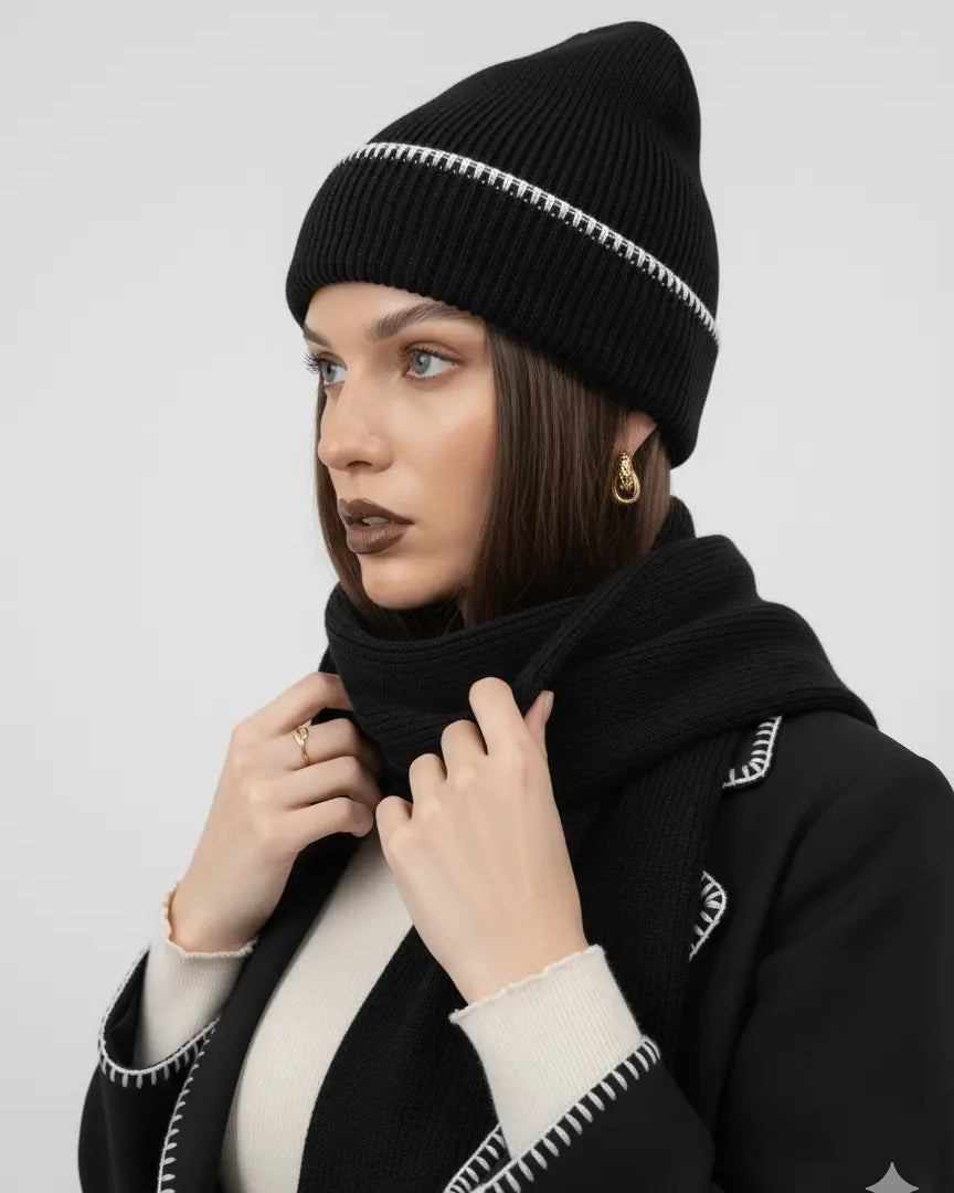 Sciarpa in maglia punto cavallo Dorabella