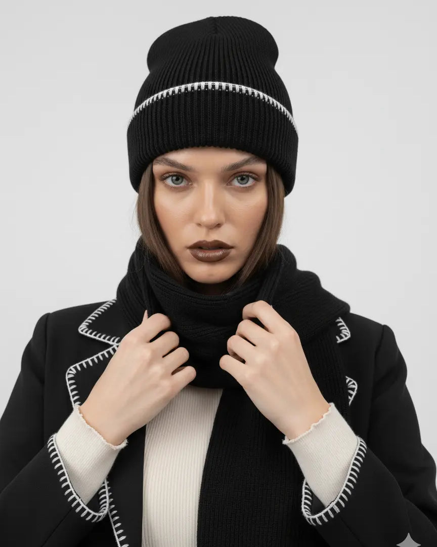 Sciarpa in maglia punto cavallo Dorabella