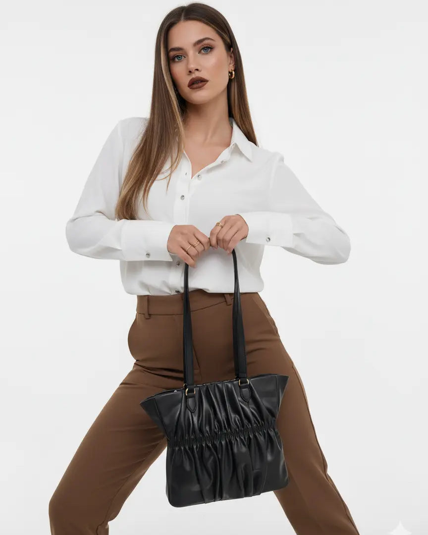 Shopper con dettaglio arricciato Dorabella