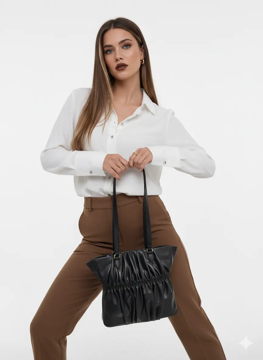 Shopper con dettaglio arricciato Dorabella