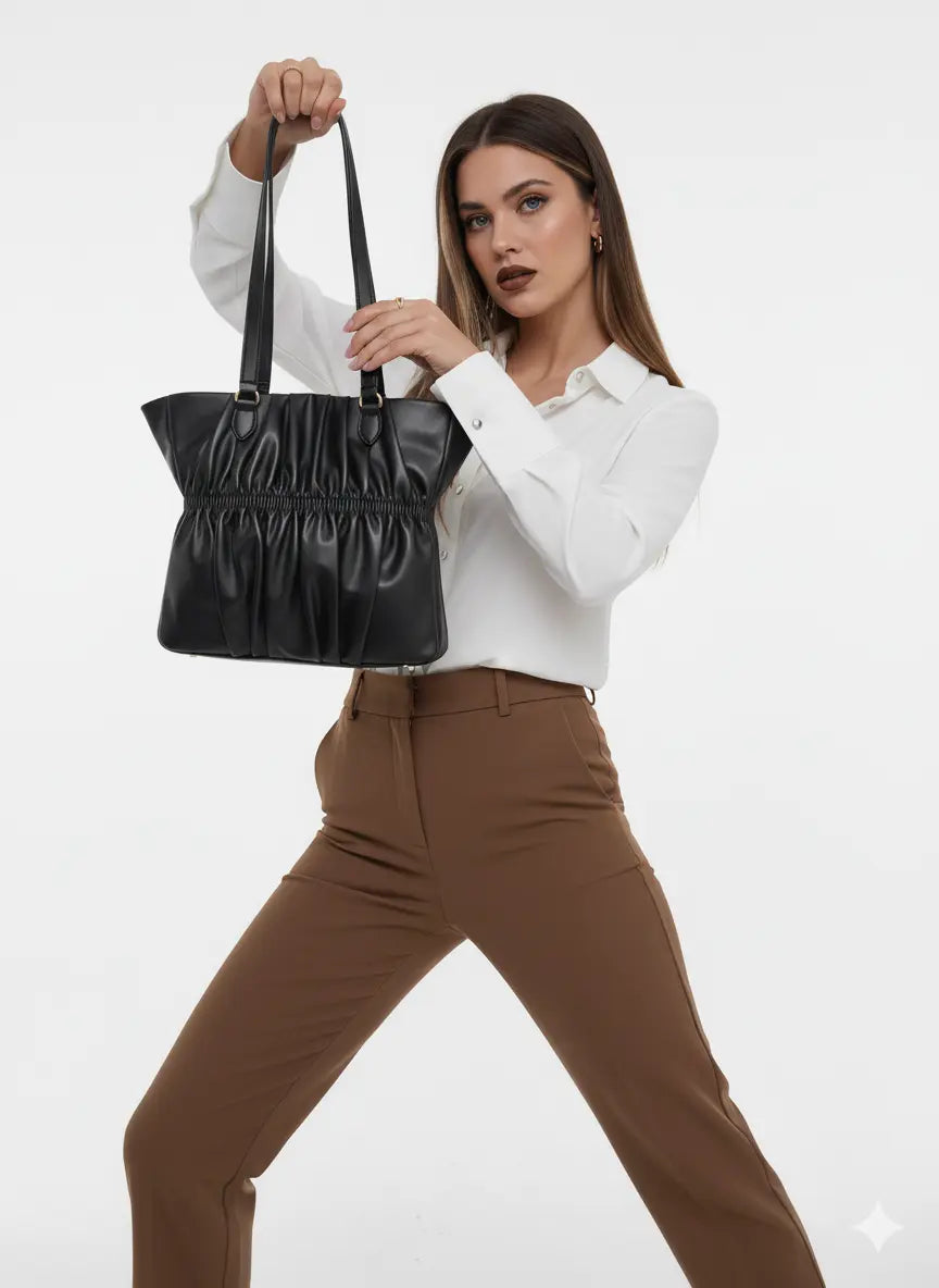 Shopper con dettaglio arricciato Dorabella