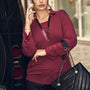 Shopping bag in ecopelle trapuntata burgundy NERO DORABELLA