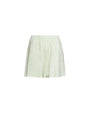 Short in tela di lino e viscosa tinta unita con bustino elasticizzato. MENTA DORABELLA