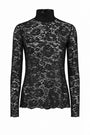 Sottogiacca dolcevita in pizzo DORABELLA XXL / Nero