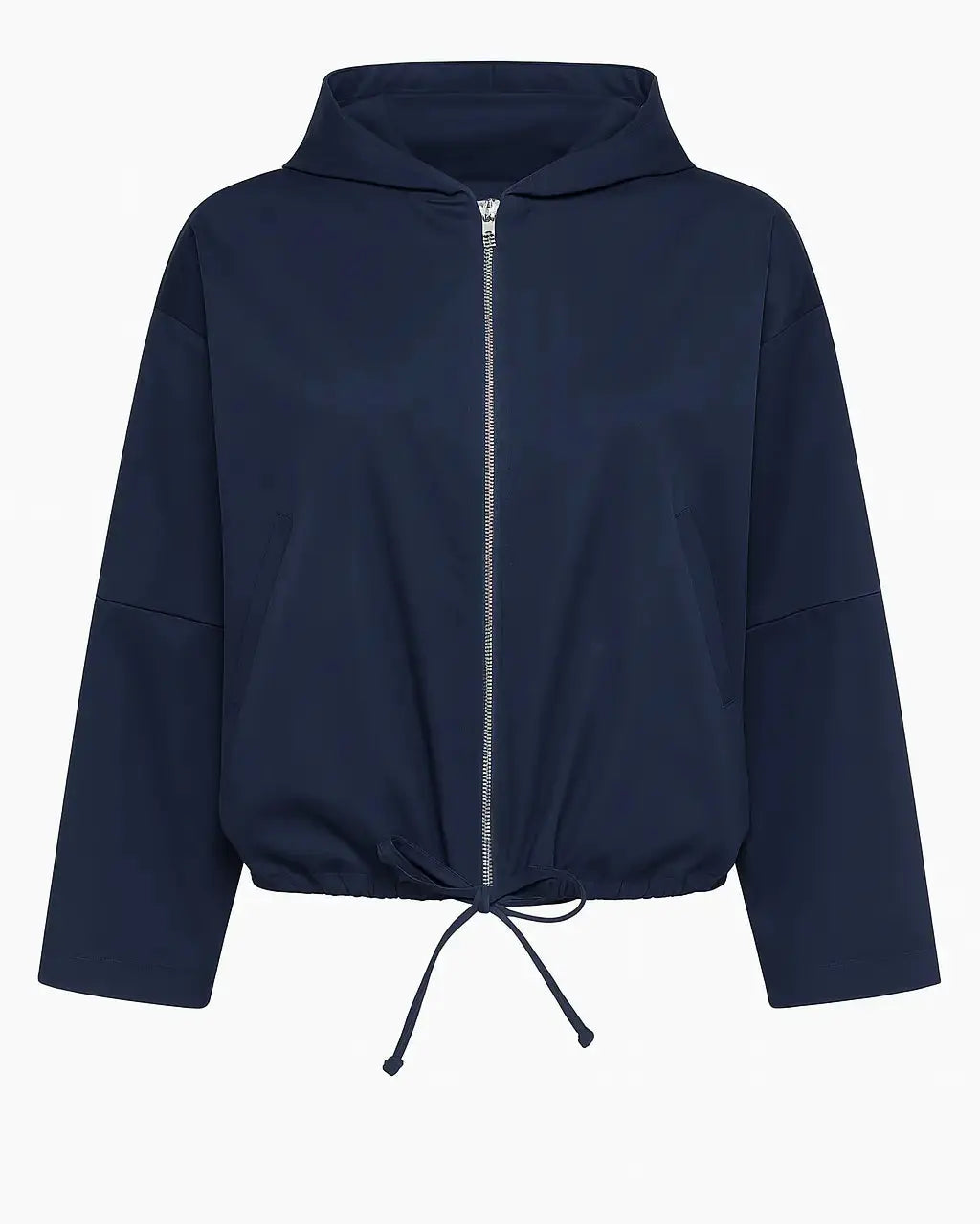 Spolverino con cappuccio in tessuto spalmato Dorabella Deep Blue Navy / XXL