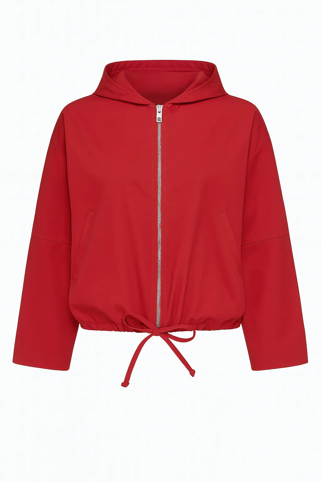 Spolverino con cappuccio in tessuto spalmato Dorabella