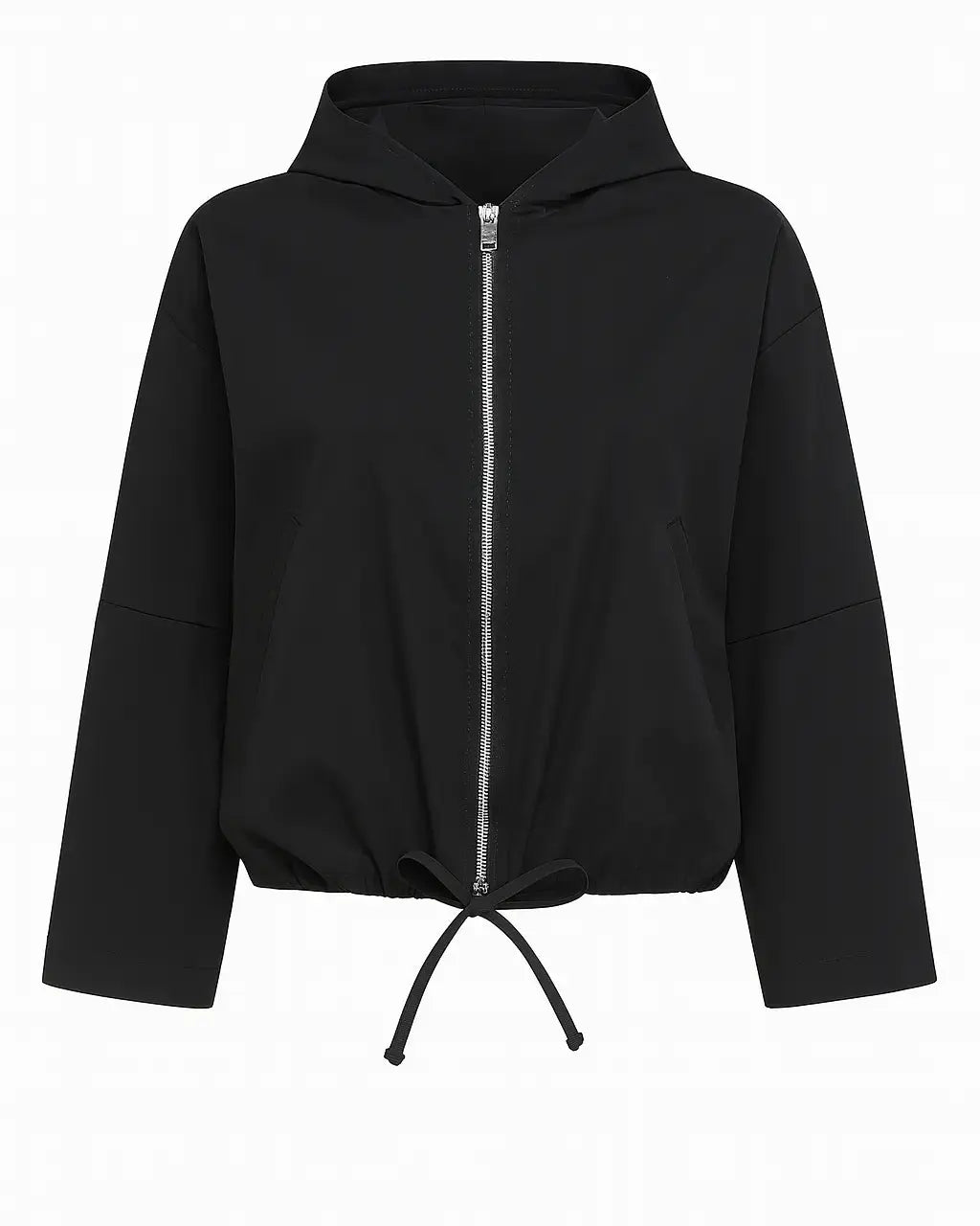 Spolverino con cappuccio in tessuto spalmato Dorabella